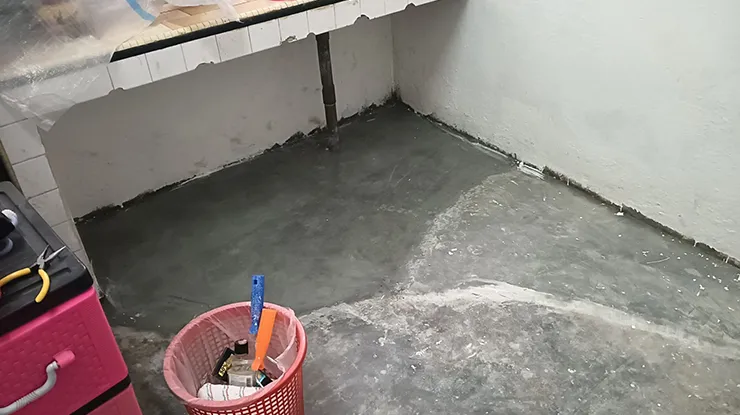 Punca Lantai Simen Basah
