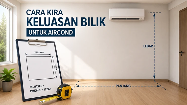 Cara Kira Keluasan Bilik untuk Aircond