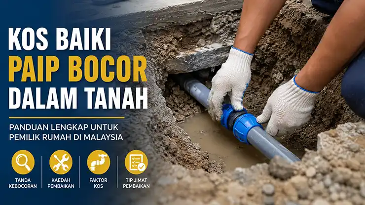 Kos Baiki Paip Bocor dalam Tanah